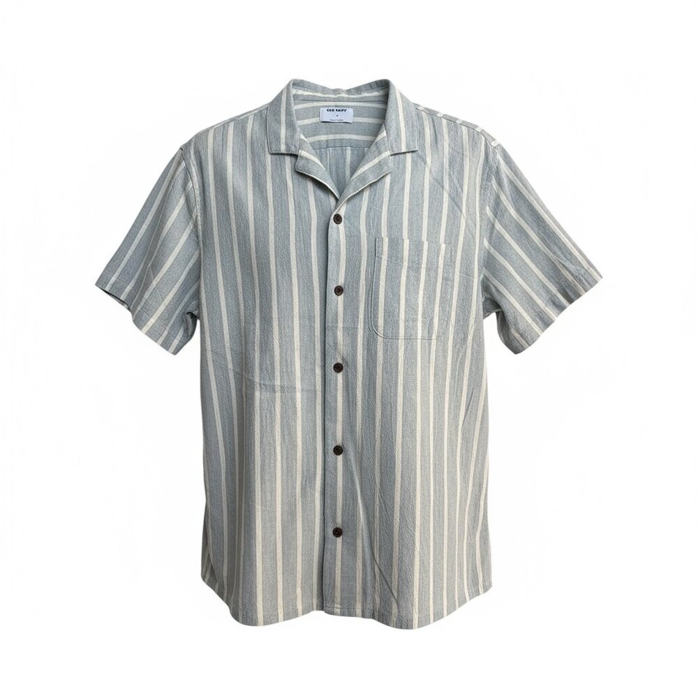 Old Navy Striped Button-Front Camp Shirt Size XL